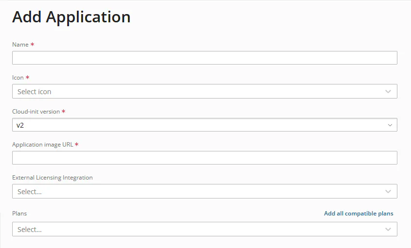 Add application form