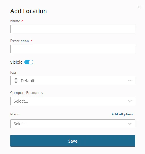 Locations list showing successfully added location