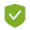 Green checkmark shield icon