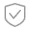 Grey checkmark shield icon