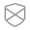 Grey X mark shield icon