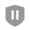 Grey paused shield icon