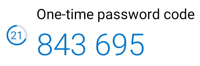 Microsoft Authenticator app code